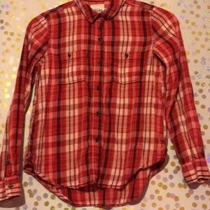 Button Down Plaid blouse